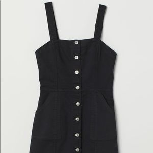 Brand new black classic overall dress